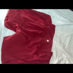 Maroon cropped lulu lemon leggings